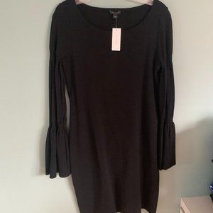 ANN TAYLOR BLACK DRESS WITH SLEEVE DETAIL